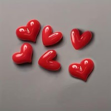 SUME Dekoratif 6 Adet Güçlü Kalp Şeklinde Buzdolabı Magneti Fotoğraflar, Notlar Için Dekoratif Buzdolabı Magnetleri Mıknatısları Buzdolabı Süsü Sevgililer Günü Hediyesi