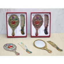 Arthurs Gül Tasarımı Ayna ve Tarak Seti Küçük Boy