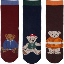 Bross Ayıcıklı Havlu 3lü Erkek Çocuk Soket ONL-02712