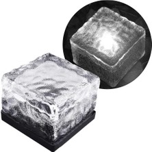 Powermaster PM-21645 Solar Beyaz Ledli Tuğla Görünümlü Bahçe Dekorasyon Aydınlatma