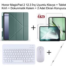 Yesnice Yesnıce Honor Magicpad 2 12.3 Inç Uyumlu Standlı Kılıf ve Dokunmatik Kalem ve Klavye ve Mouse