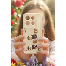 AS Mobile Infinix Note 30 Uyumlu Kılıf Beyaz Renk Ayıcık Figürlü 3D Kamera Korumalı Darbe Emici Yumuşak Silikon Kapak