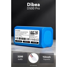 Dibea D500 Pro 3200MAH Robot Süpürge Bataryası - Maksimum Ömür, Güvenli Şarj Koruması