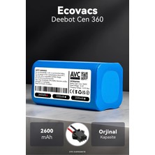 Ecovacs Deebot Cen 360 2600MAH Robot Süpürge Bataryası - Uzun Ömürlü Hücre, Gelişmiş Güvenlik