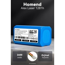 Homend Alex Laser 1281H 2600MAH Robot Süpürge Bataryası - Uzun Ömürlü Hücre, Gelişmiş Güvenlik