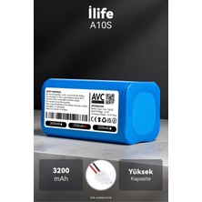 Ilife A10S 3200MAH Robot Süpürge Bataryası - Maksimum Ömür, Güvenli Şarj Koruması