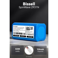 Bissell Spinwave 2931N 3200MAH Robot Süpürge Bataryası - Uzun Ömürlü Hücre, Gelişmiş Güvenlik