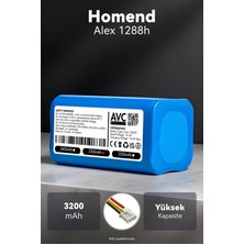 Homend Alex 1288H 3200MAH Robot Süpürge Bataryası - Maksimum Ömür, Güvenli Şarj Koruması