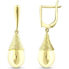 Assos Pırlanta Tasarım Altın Küpe - 14K