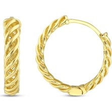 Assos Pırlanta Altın Halka Küpe - 14K