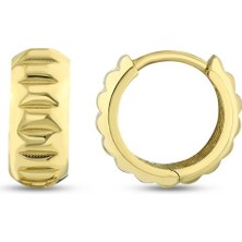 Assos Pırlanta Tasarım Altın Halka Küpe - 14K