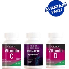 Voonka Takviye Seti Voonka Vitamin C 60 Tablet + Bonafix 90 Tablet + Vitamin D 90 Kapsül
