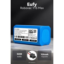 Eufy Robovac 11S Max 3200MAH Robot Süpürge Bataryası - Uzun Ömürlü Hücre, Gelişmiş Güvenlik
