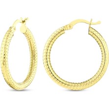 Assos Pırlanta Altın Halka Küpe - 14K