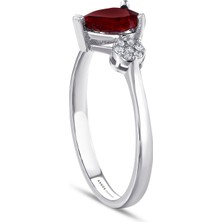 Assos Pırlanta 0.08 Karat Yakut Taşlı Pırlanta Yüzük