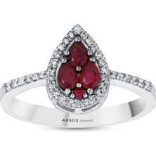 Assos Pırlanta 0.16 Karat Yakut Taşlı Pırlanta Yüzük