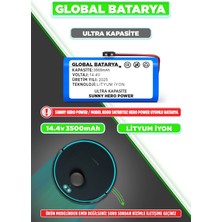 Global Batarya Sunny Hero Power Uyumlu Akıllı Robot Süpürge Bataryası 14.4V 3500MAH Li-Ion Pil (Ultra Kapasite)