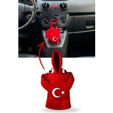 Tusba Market Türk Bayrak'lı Araç Vites Polar Kıyafeti | Ayyıldızlı Araç Oto Vites Aksesuar