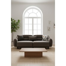 Rolivs Stella Modüler Üçlü Koltuk - Aletsiz Kurulum - Kadife Kahve Çekirdeği