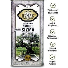 Altın Irmak GOLD PREMİUM GURME yeni sezon Soğuk Sıkım FİLİTRE EDİLMEMİŞ Natürel Sızma Zeytinyağı 5 litre