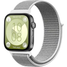 Huawei Fit 4 Hasırlı Cırtcırtlı Kordon - Beyaz