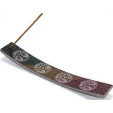 TE Dükkan Obsidian Taşı Hayat Ağacı Tasarımlı Kayık Tütsülük