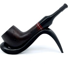 Pipsan Işlemeli El Yapımı Gül Kökü (Briar) Mini Pipo 9mm Filtreli - Model No: 20