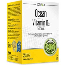 Orzax Vitamin D3 1000 Iu 20ML Sprey Takviye Edici Gıda
