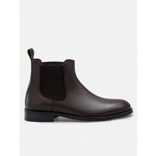 Rujo Kahverengi Hakiki Floater Deri El Yapımı Chelsea Erkek Bot