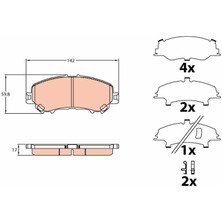Trw GDB3648 Ön Balata Renault Kadjar 15> Koleos Iı 15> Nıssan Qashqaı J11 13> x Traıl Iıı 14> 410604EA0A-D10604CA0A-410601596R