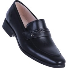 Tek Yıldız 1807 Siyah Kauçuk Erkek Deri Klasik Ayakkabı