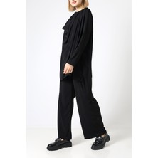 Sabr Sandy Drapeli Asimetrik Tunik & Pantolon Ikili Takım – Zarif Günlük Şıklık