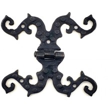 TE Dükkan Eco Lounge Antika Tarz Dekoratif Pirinç Süslü Menteşe - 100X90 Mm, Oksit