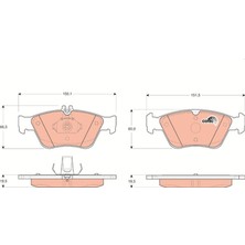 Trw GDB1205 Fren Balatası On Mercedes W202 S202 C208 W210 S210 C140 R170 A0054204720