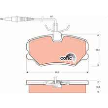 Trw GDB793 Ön Fren Balatası P306 2.0 S16 1993-97 -P405 1.6ı 1.8ı 2.0ı 1.9 Srı-2.0 MI16 Cıtroen Zx 2.0 Fişli 4251.35-4250.55-4250.95-WVA21208