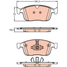 Trw GDB2146 Ön Balata Volvo XC60 D3 2015-17 D4 15-17 T5 2015-2017 T6 2013 > 156 31445986-31445985