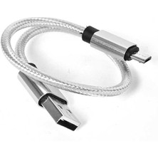 Zore Gri 30 cm Halat Micro USB Kablo