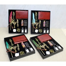 TE Dükkan Deri Defterli Divit Hokka ve Mühür Seti Model 1