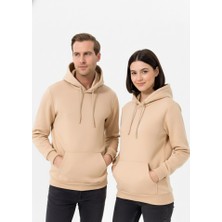 Süvari Oversize Geniş Kesim Pamuklu Yumuşak Dokulu Içi Polarlı Basic Kapüşonlu Sweatshirt