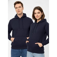 Süvari Oversize Geniş Kesim Pamuklu Yumuşak Dokulu Içi Polarlı Basic Kapüşonlu Sweatshirt