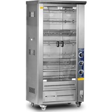 Pimak Tek Vitrinli Piliç Makinesi Doğalgazlı 6 Şiş 30 Piliç
