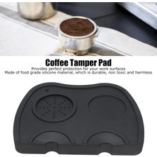 Espresso Barista Tamper Temper Tamping Mat Düz Taban Siyah Silikon 2li