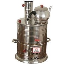 Anka Odunlu 3 Demlikli  30 Litre Paslanmaz Semaver