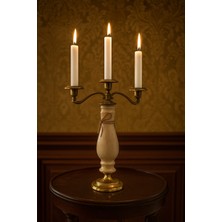 Montdekor El Yapımı Bronz Şamdan (40 cm yükseklik)