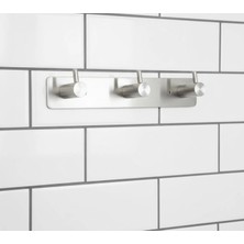 Ardini Askılık Yapışkanlı ve Vidalı Çubuklu Üçlü Krom