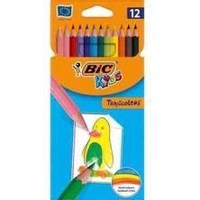 Bickids Tropicolors 12 Renk Kuru Boya Kalemi