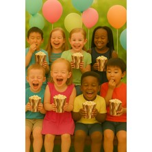 Dodomar Mısır Kutusu Pop Corn Kutusu Dalgalı Kahve Tonları Desenli / 8 Parça