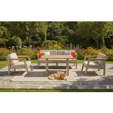 Zerka Concept Alvaro Alüminyum Oturma Grubu Bahçe Balkon Koltuk Takımı 3+1+1+Masa