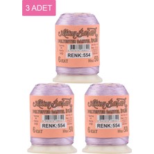 Marsilyan 3 Adet Altınbaşak Oya ve Dantel Ipi 20 gr - Royaleks - No: 554