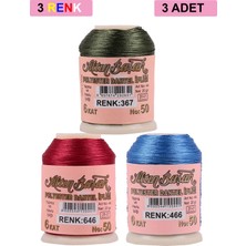 Marsilyan 3 Adet Altınbaşak Oya ve Dantel Ipi 20 gr - Royaleks - No: 646 - 466 - 367